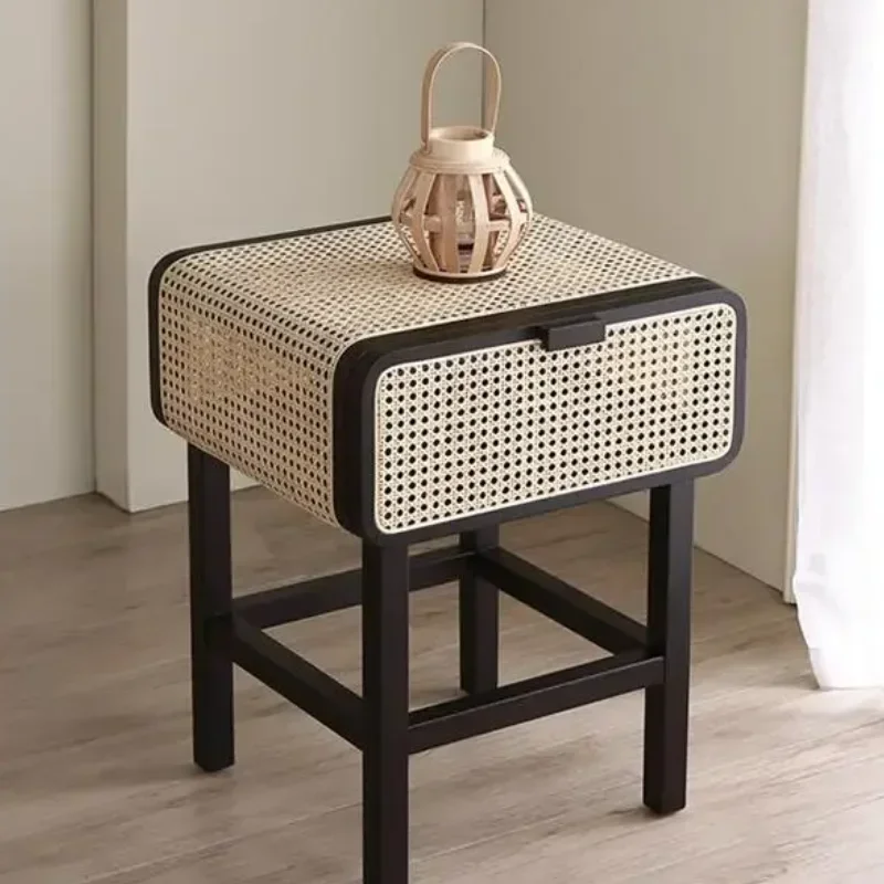 Room Hanging Bedsides Table Wood Coffee Nordic Cabinets Living Nightstand Dressers Bedroom Storage Locker Bed Headboard Rattan