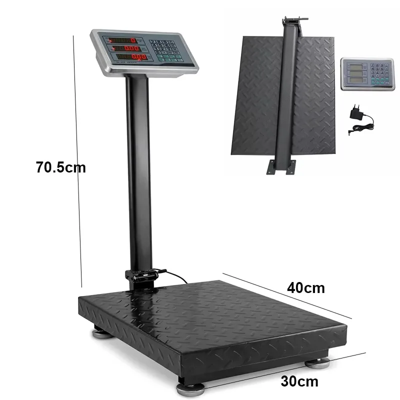 

150kg Folding Steel Plate Electronic Digital Bench Industrial Platform Scale Weight Scale for Luggage Shipping Postal Commercial