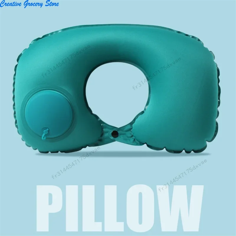 

Путешествия U-образная подушка для шеи, автоматическая воздушная надувная подушка, компрессионное кольцо, подушка для самолета, автомобиля, улицы, супер легкая