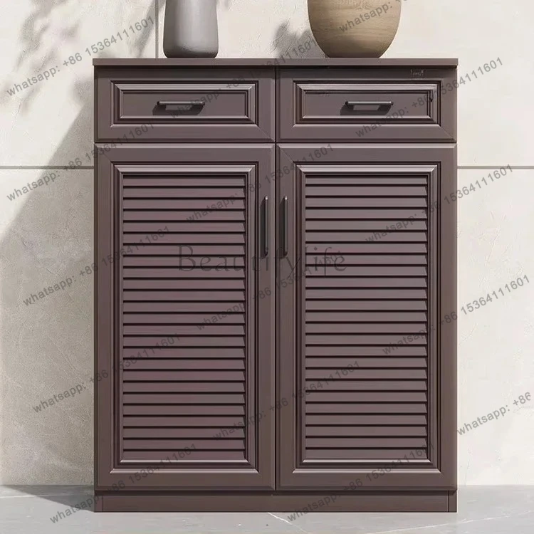 

Outdoor outdoor aluminum alloy shoe cabinet moisture-proof and sun-proof balcony garden combination storage cabinet locker