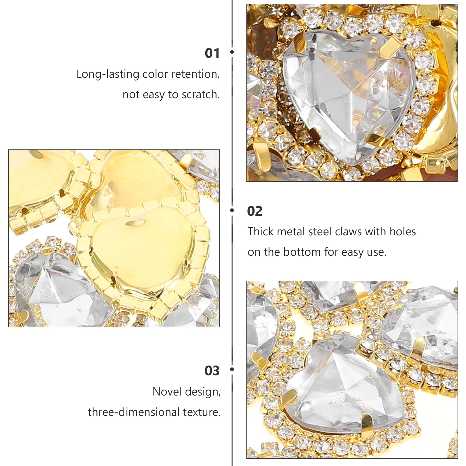 

20Pcs DIY Diamond Sewing Accessories Premium Glass Rhinestones for Wedding Dress Bag Clothes Charm Long-Lasting Color Retention