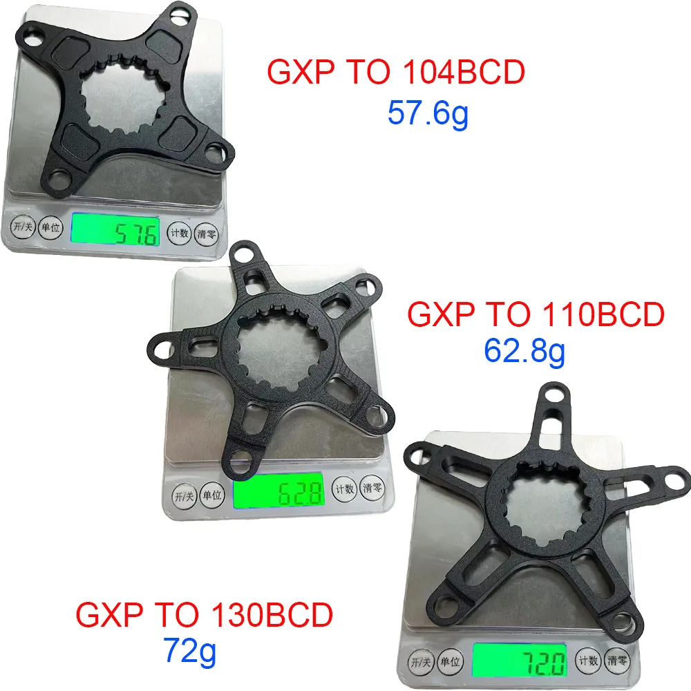 MTB Road Bicycle Folding Mountain Bike Crank Arm Adapter Spider Converter 104mm 110mm 130mm Chainring  Chainwheel For GXP X0 XX1