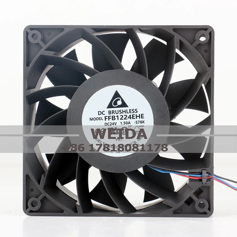 

Cooling Fan 12038 Delta FFB1224EHE-S78K 120x120x38MM 12CM DC24V 1.50A High air Volume Inverter Cabinet Low Noise