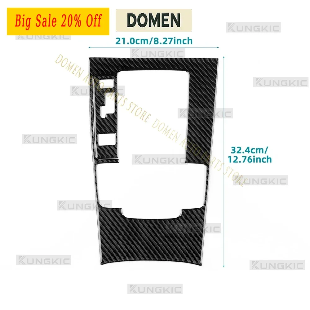 DOMEN For Mazda 3 BP 2019 2020 2021 2022 2023 2024 2025 Mazda3 Axela LHD RHD Real Soft Carbon Fiber Automatic Gear Shift Panel S