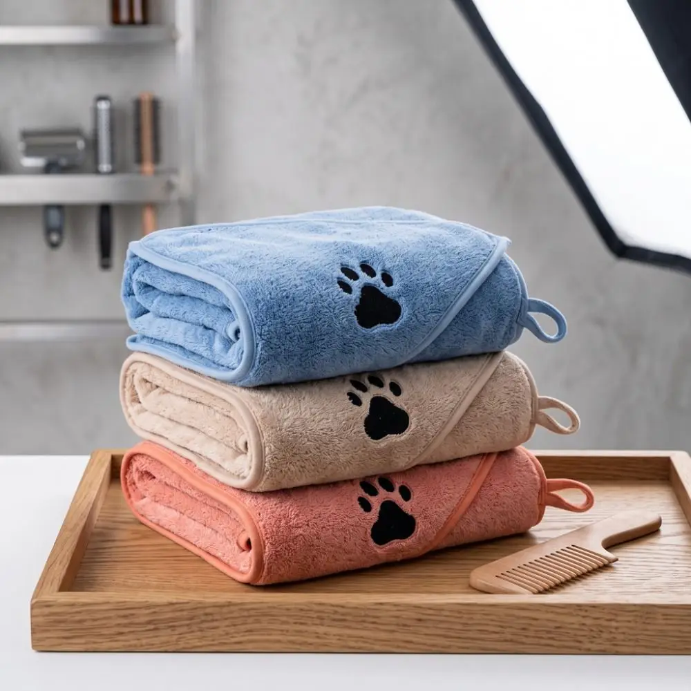 Super Absorbent Dog Bath Towel Soft Non-Shedding Pet Quick Drying Towel Microfiber Pet Grooming Towel Pet Grooming