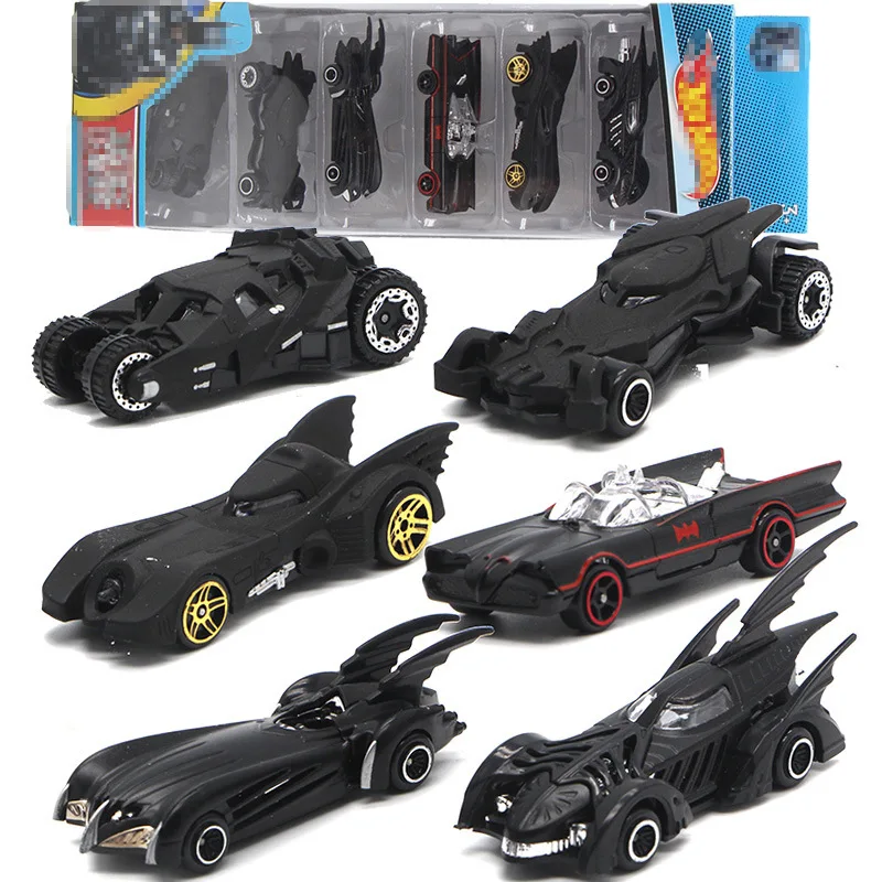 1:64 Batmobile Alloy Set Model 6th Generation Chariot Car Diecast Alloy Car Model Collectible