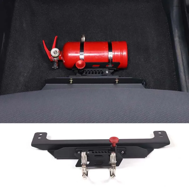 

For Toyota Tundra 2022-2023 aluminum alloy Car Fire Extinguisher Bracket co-pilot Under Seat Storage Panel Rack Car Accessories