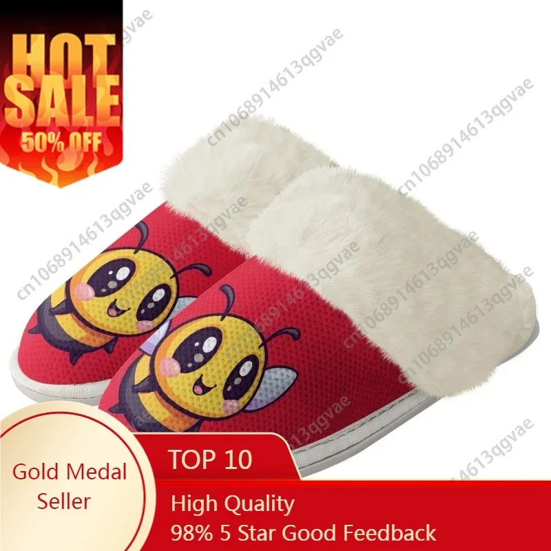 2025 Christmas Cute Bee Cute Snowman Slippers Mens Womens Home Cotton Plush Bedroom Keep Warm Custom Thermal Lightweight Slipper