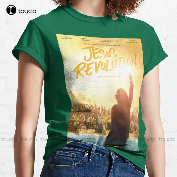 Jesus Revolution 2023 Classic T-Shirt Football Mom Shirt Printed Tee Custom Aldult Teen Unisex Digital Printing Tee Shirts