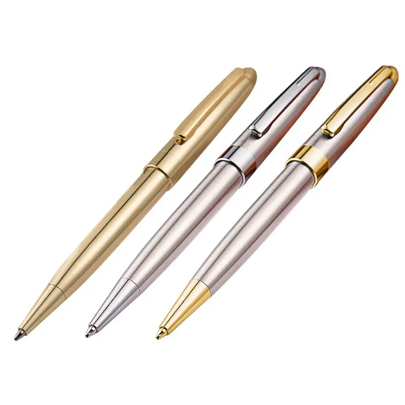 1.0mm Luxury Metal Rotary Ballpoint Pen Rollerball Business School Off 594A