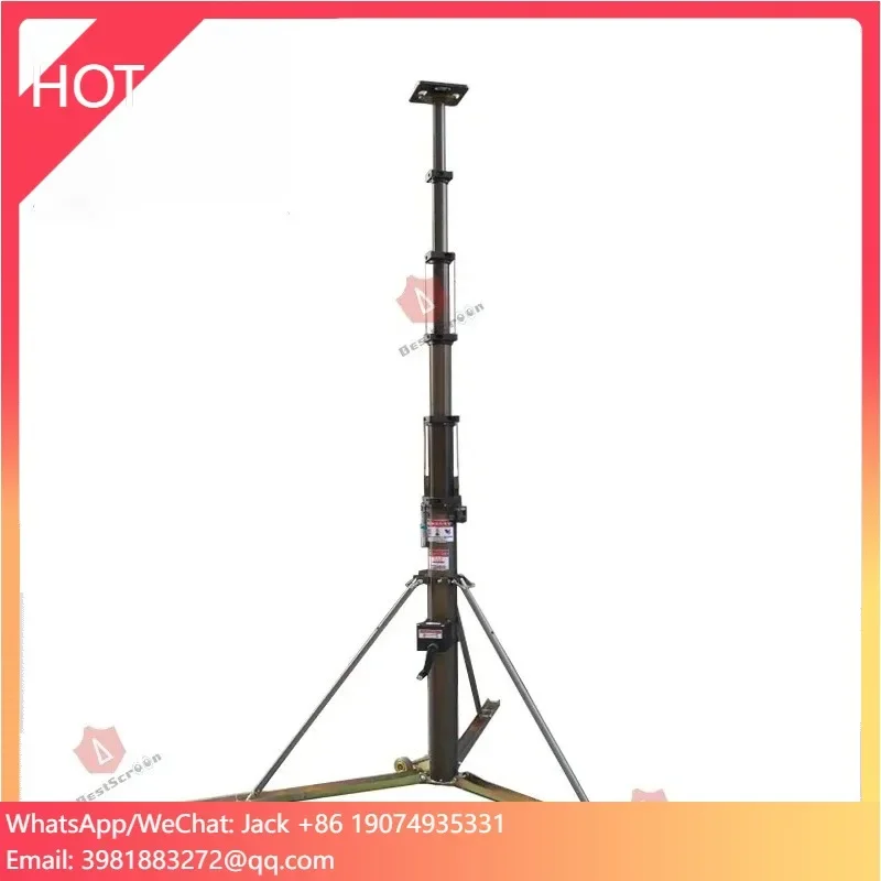 

5 m mobile Potable Manual Handle Winch Telescopic Mast for Signal Receiver PTZ Camera System Lightning Rod