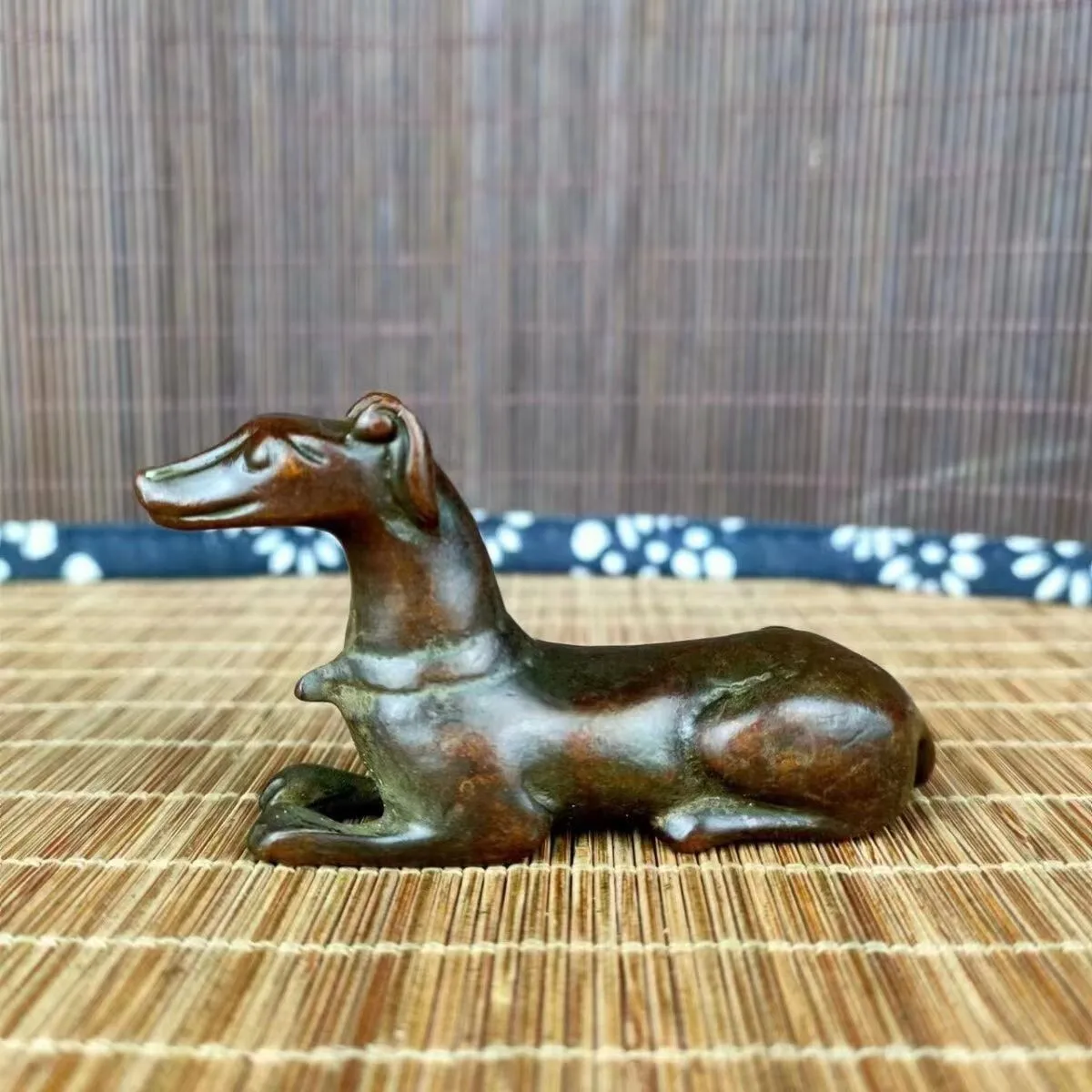 chinese copper bronze dog