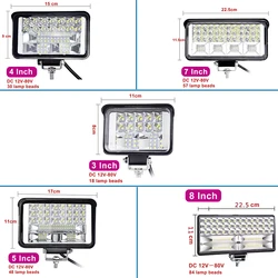 Automotive LED duże pole widzenia widzenia silne światło 12V 24V białe żółte światło koparka kombajn pojazd elektryczny ciężarówka Spotlight