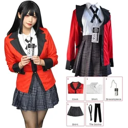 Anime Kakegurui Jabami Yumeko Cosplay Costume Halloween Sayaka Compulsive Gambler Japanese School Girls JK Uniform Halloween