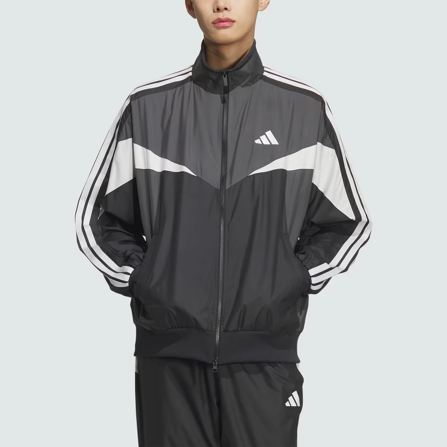 Adidas genuine Sportswear new men's black gray jacket jacket KF3677