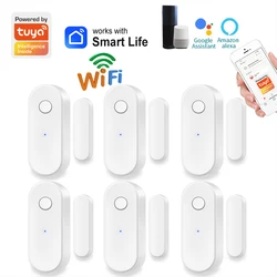Tuya WiFi-deursensor Raam Anti-intrusie Deur Open Sluiten Inbreker Beveiligingsalarm Magnetische sensor Smart Life Alexa Google Home