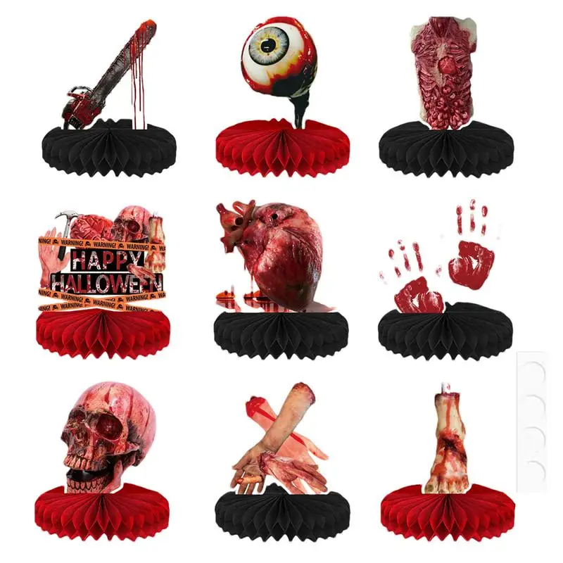 

Halloween Bloody Decorations Halloween Party Decorations Table Decorations Set Of 9 Scary Decorations Halloween Centerpieces