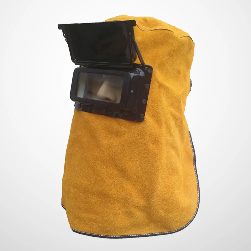 

Welding Auto Darkening Filter Solar Powered Adjustable Cowhide Hood Mask Heat Resistant Splash Proof For Grinding