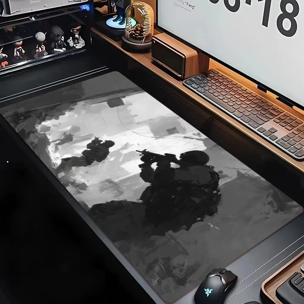 Gaming Mouse Pad Large XXL Tactical Military Soldier Desk Mat Non-Slip Rubber Keyboard Pad Overlock Deskpad PC Game Accessories