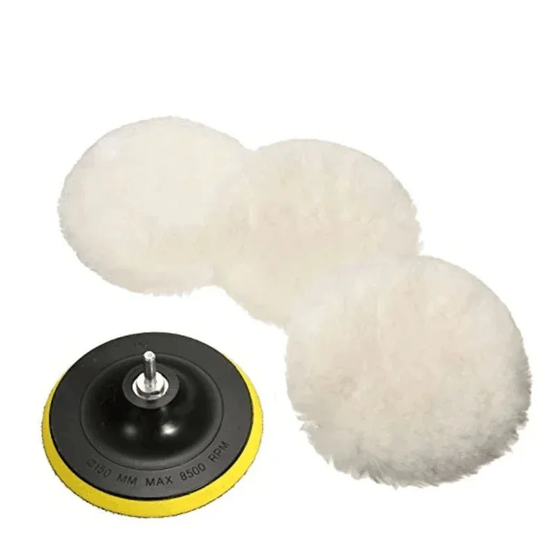 5PCS 3/4/5/6/7 inch Polishing Kit Polishing Pad Car Waxing Sponge Disk Wool Wheel Auto Paint Care Polisher Pads Car Gadget