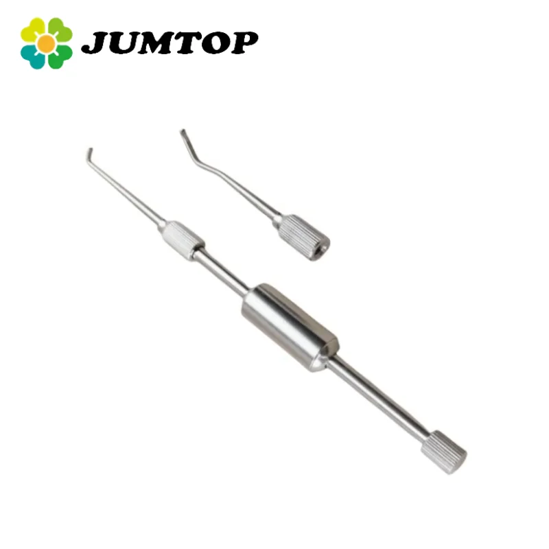 

JUMTOP Dental Double Head Manual Control Crown Remover Stainless Steel Tooth Crown Forceps Orthodontic Dentist Tool