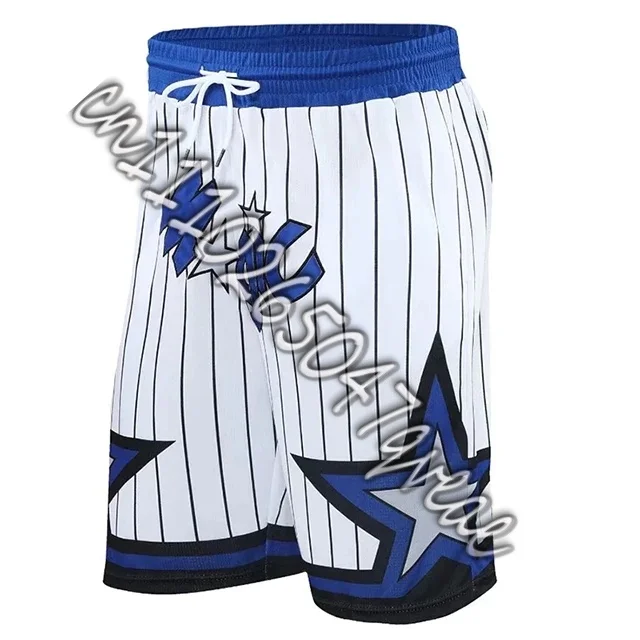 Novos Shorts de Basquete Masculinos Orlando 2026 com Listras, Calças Curtas para Academia, Maratona, Corrida Casual ao Ar Livre, Treino de Futebol, Calças Esportivas Magic