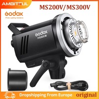 Godox 200W MS200V 300W MS300V LED Studio Flash Built-in 2.4G Wireless Receiver Lightweight Compact Bowens Mount LED Modeling Lam