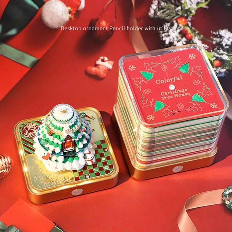 Acrylic Protected 2026 Tear Off Calendar With Paper Sculpture Design And Illuminated Base For Festival F19E