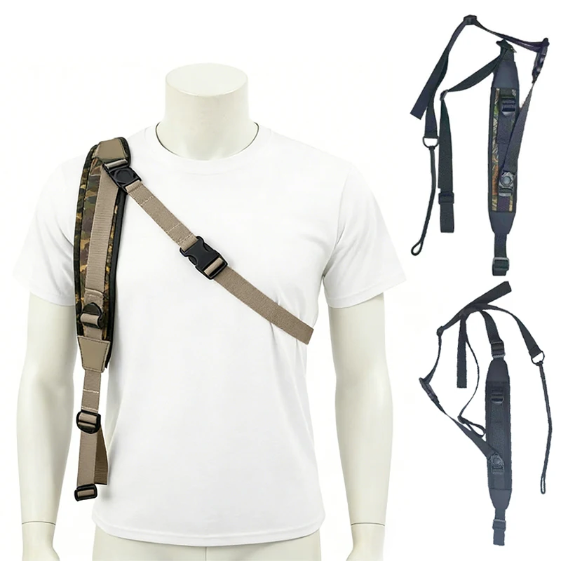 Stalker Sling - Qualité supérieure V2, coussinet antidérapant en caoutchouc intégré, modèle universel, longueur rembourrée en néoprène réglable