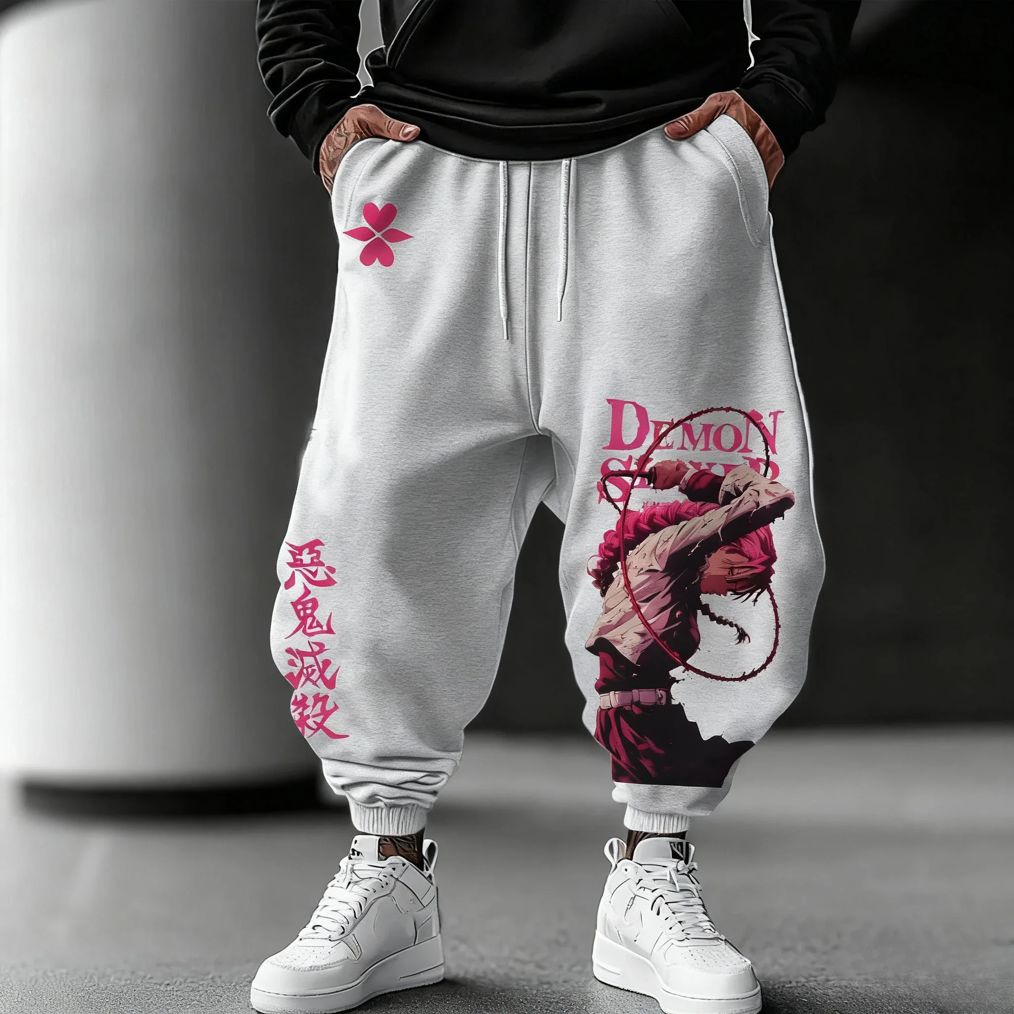 กางเกงวอร์มลายอนิเมะดาบพิฆาตอสูร รุ่นใหม่ สำหรับผู้ชายและผู้หญิง กางเกงจ็อกเกอร์ ชุดกีฬา กางเกงลำลองแฟชั่นฤดูใบไม้ร่วง สไตล์สตรีทแวร์ ฮิปฮอป ยุค Y2K