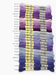 5Th DMC Chart Column 12 Skeins 8 Meters Mercerized Egyptian Cotton Embroidery Floss Cross Stitch Thread 25 Colors Available