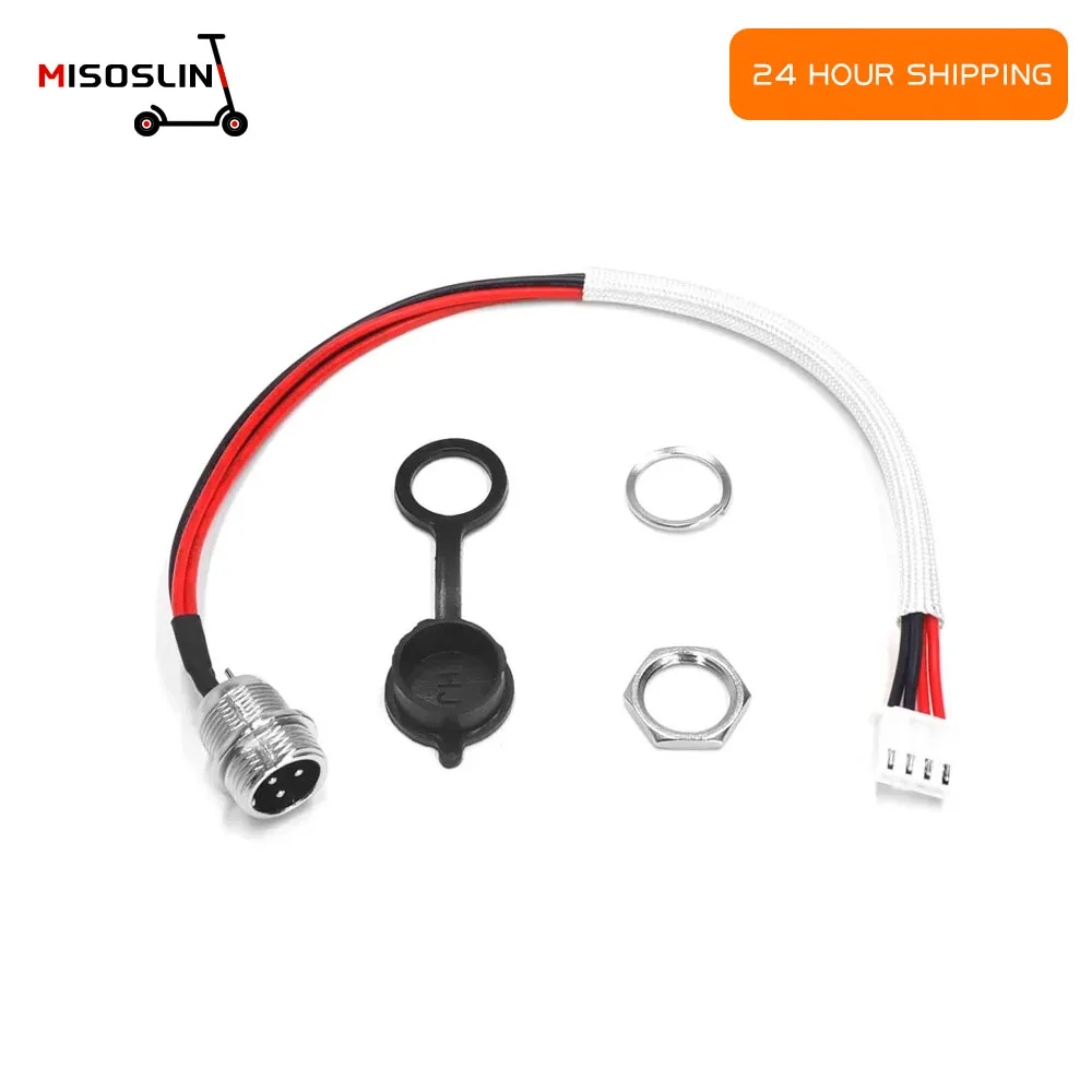 Hoverboard Battery Charging Port 3 Pin/Prong 4 Wire For Balancing Scooter Parts for Scooter Charger Cable Replacement Accessorie