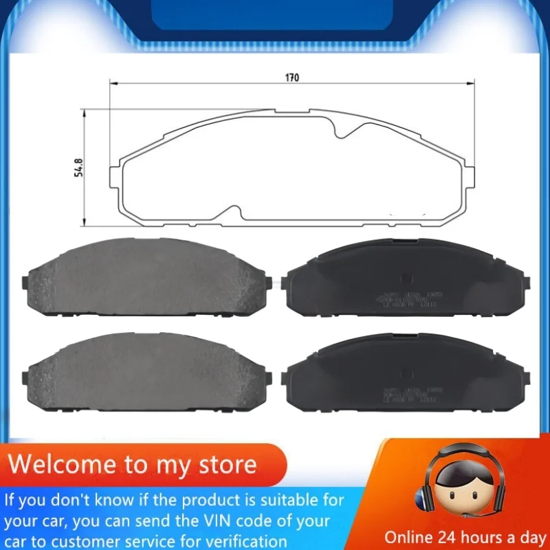For Nissan PATROL GR IV (Y60, GR) Front Brake Pads 4106037781 4106037J91 4106037J93 D106037J90/Auto Parts -08034