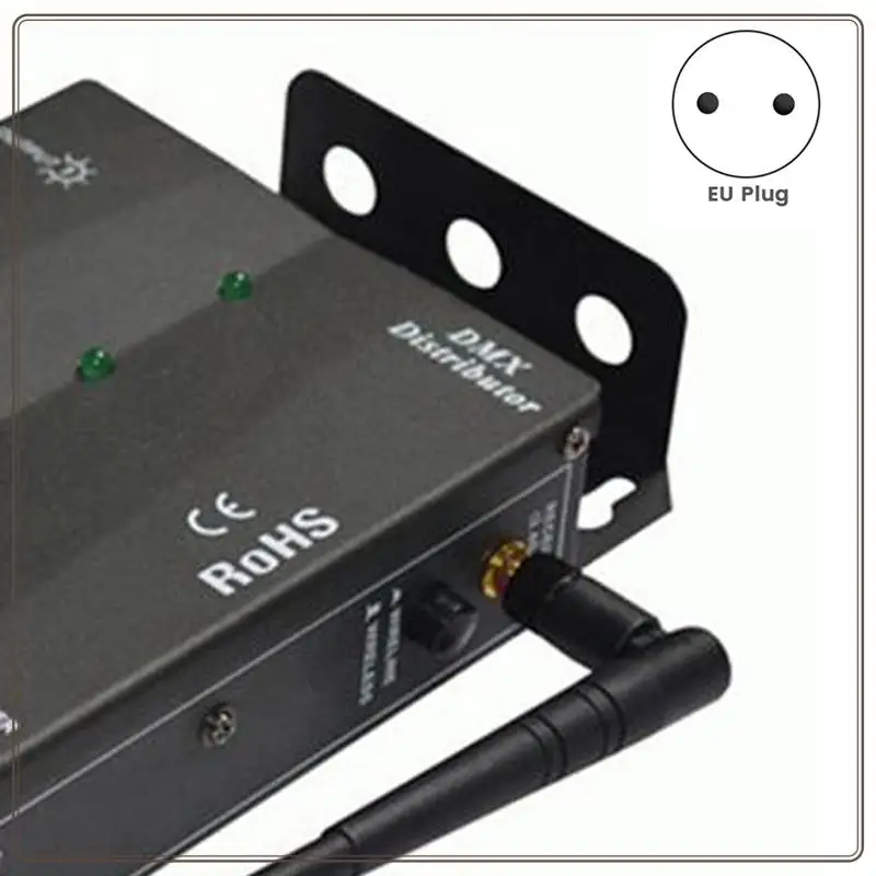 Reliable-4 Way Wireless Separate DMX512 Splitter Distributor DMX512/1990 Signal Data 1 Input 4 Output Side Installed,4 Way Wirel