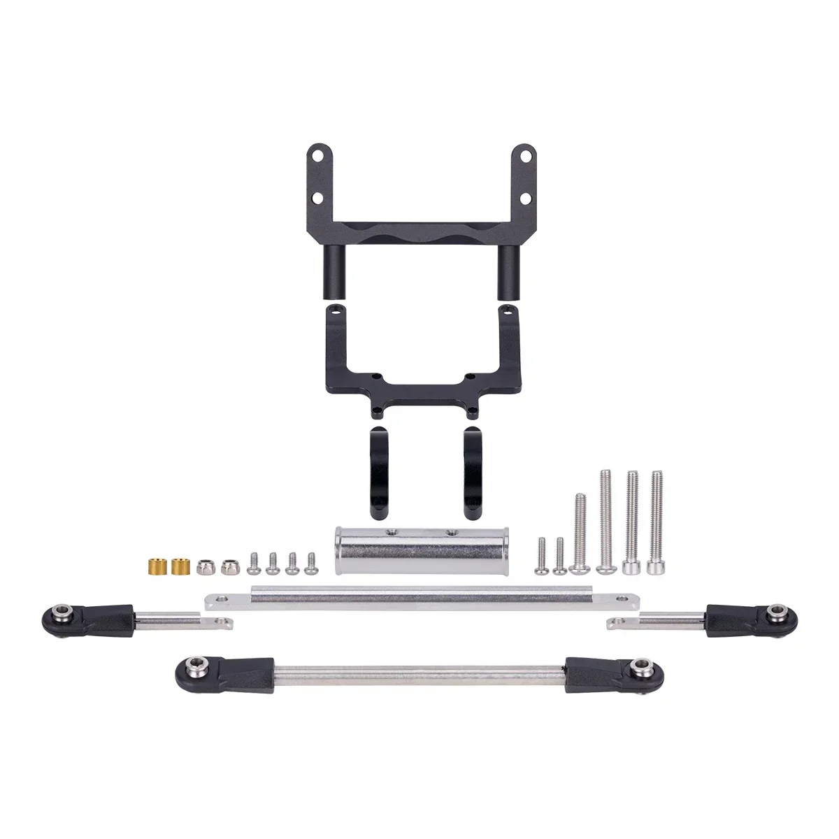 Aluminium SOA Servo Mount and Scale Hydraulic Steering Link for 1/10 RC Crawler FIMONDA ROCKJOCK SCX10 II Straight Axle Upgrade