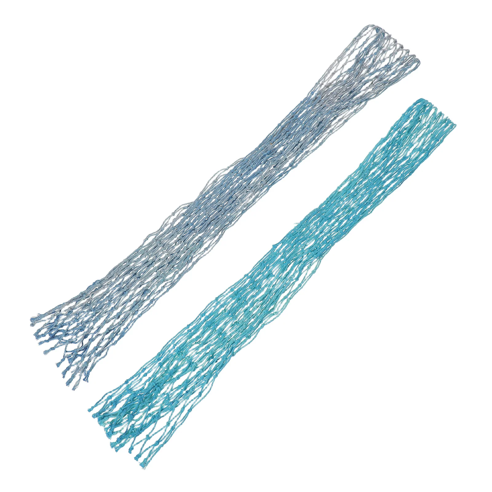 

2Pcs Decorative Fishing Net Mediterranean Style Thick Rope Nautical Wall Hanging Ocean Birthday Party Beach Room Decor