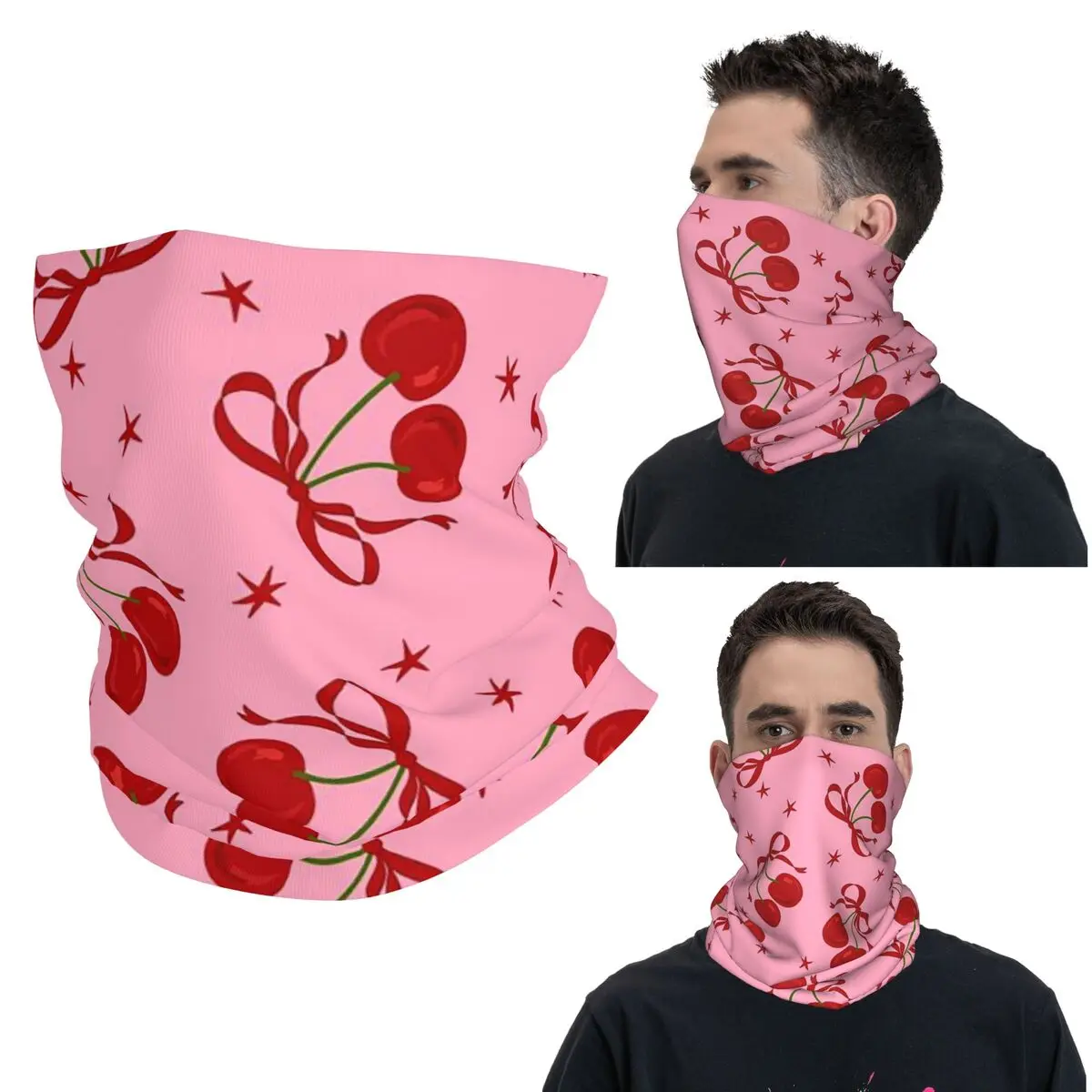 

Вишневая бандана, гетры с принтом, маска, шарф, многофункциональный головной убор для бега для мужчин, женщин, взрослых, всесезонный