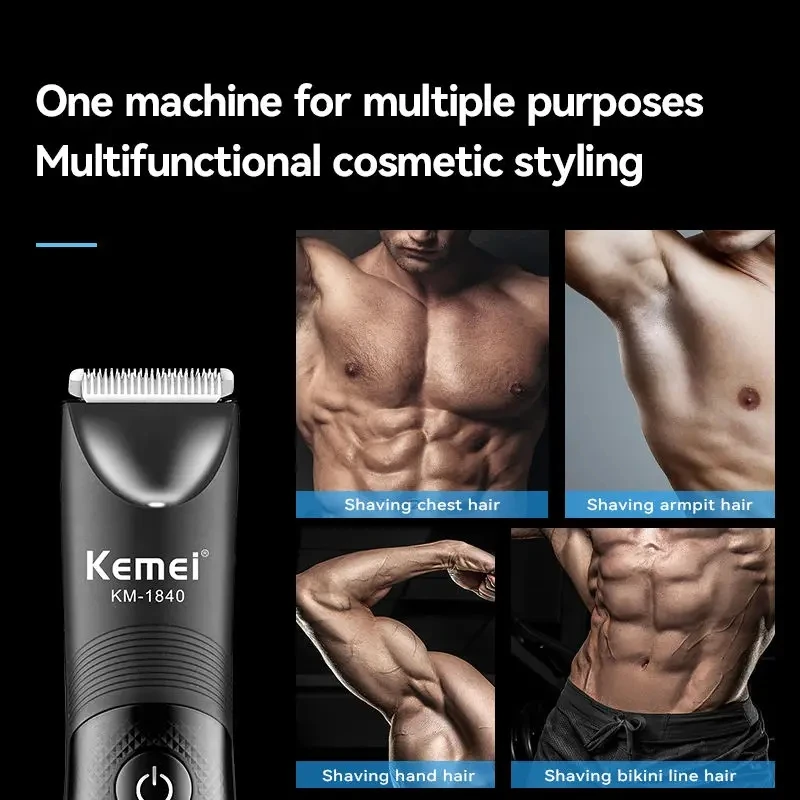 KEMEI 1840 Professioneller Haarschneider für Männer Wasserdichtes Elektrisches Haarschneideset Wiederaufladbare Friseurmaschine mit LCD-Display – Detail 1