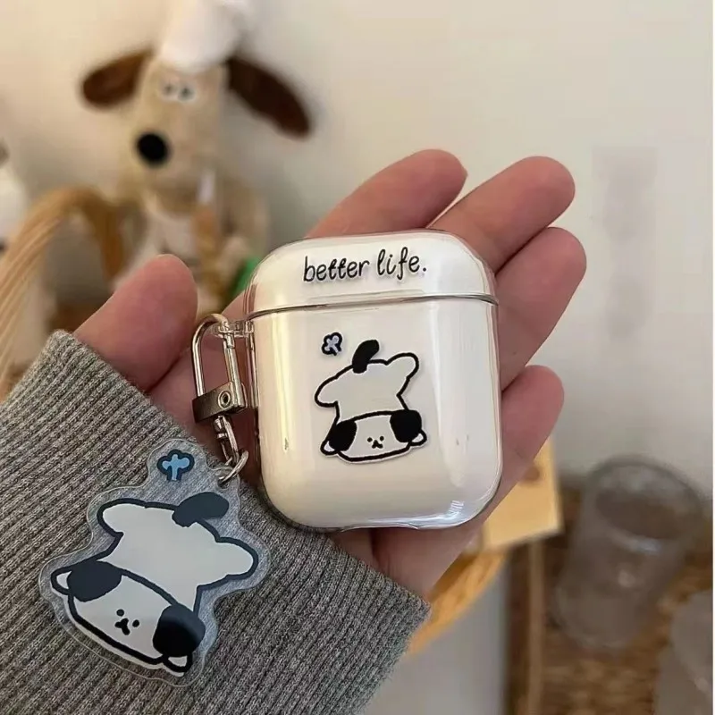 For AirPods Pro 2nd Case Korean Cute Cartoon Soft Silicone Cover For AirPods 2 1 Pod3 Keychain Cases Clear Earphone Charging Box