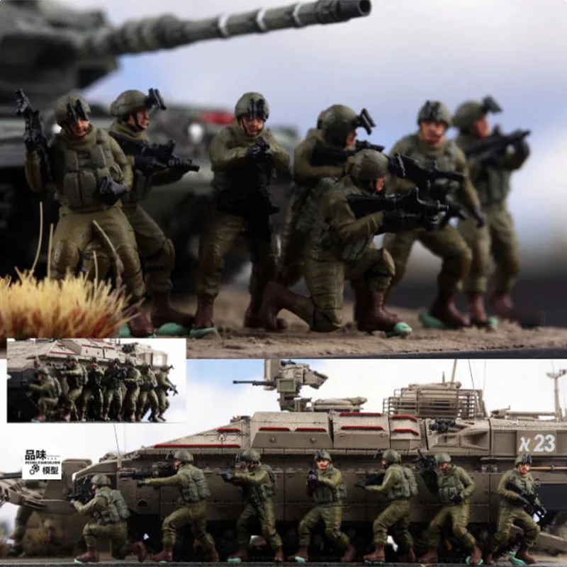 

1/72 Scale Special Combat Team-7 Soldiers Simulation Resin Model Collcetion Static Display Suitable For Tank Scenes