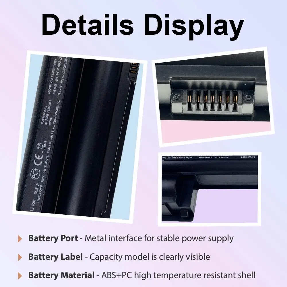 VGP-BPS22 Laptop Battery for SONY VAIO VGP-BPS22A VPC-EA1 EA18 EA16 EA31 PCG-71212t 71211T 61211T 61212T Japanese Cell VGP BPS22