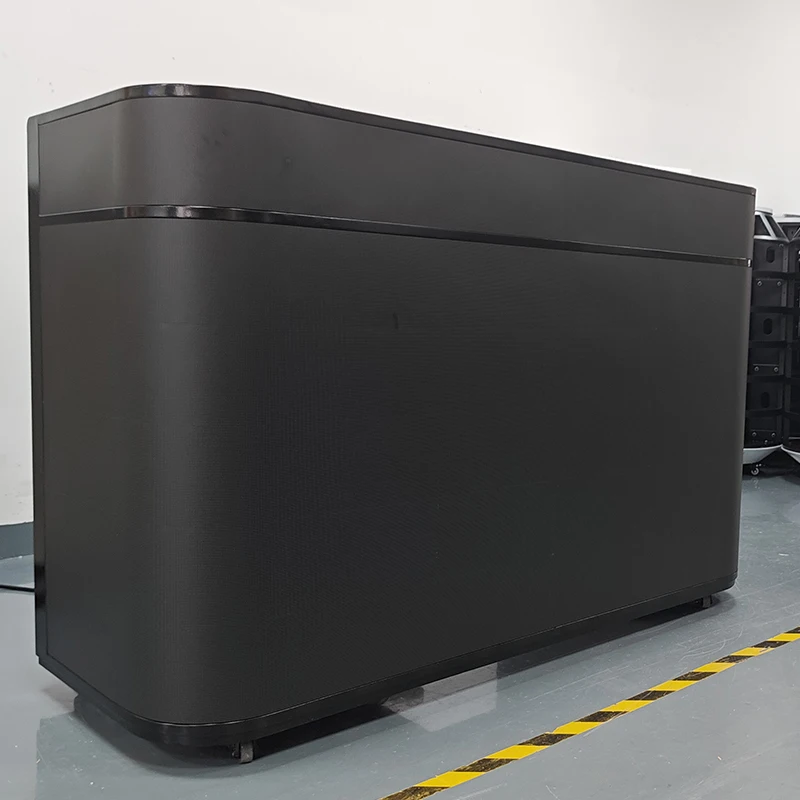 صديقة للبيئة IP65 مقاوم للماء LED DJ كشك مع واجهة أنيقة كامل اللون P2.6 أسود متحرك نموذج محيطي أعمال الخدمة الذاتية