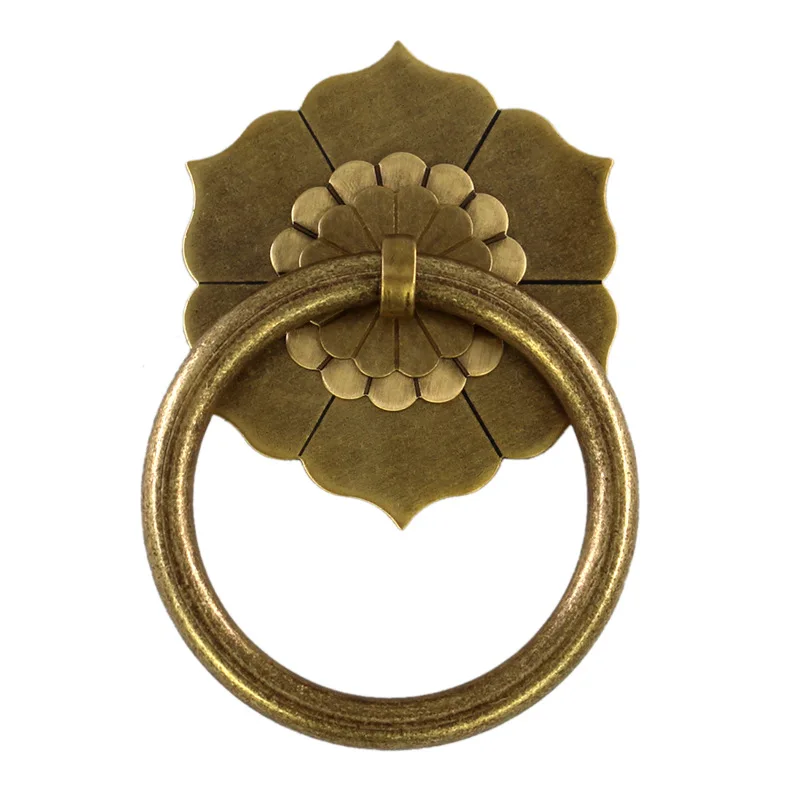 Beicai Cabinet Ring Pulls, Brass Chinese Style Furniture Drawer Pulls Hardware Cabinet Ring Kitchen Drawer Handles