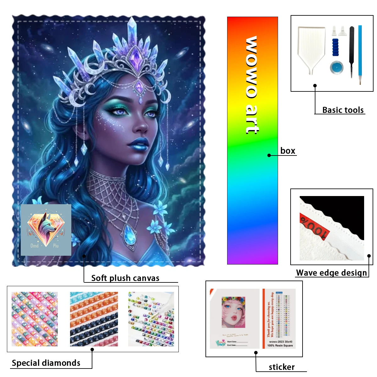 

【Piu Diamond Art】La noche en mi piel 100% resin FD+ab+cr Diamond Stamping Kit Perfect Masterpiece worth Buying