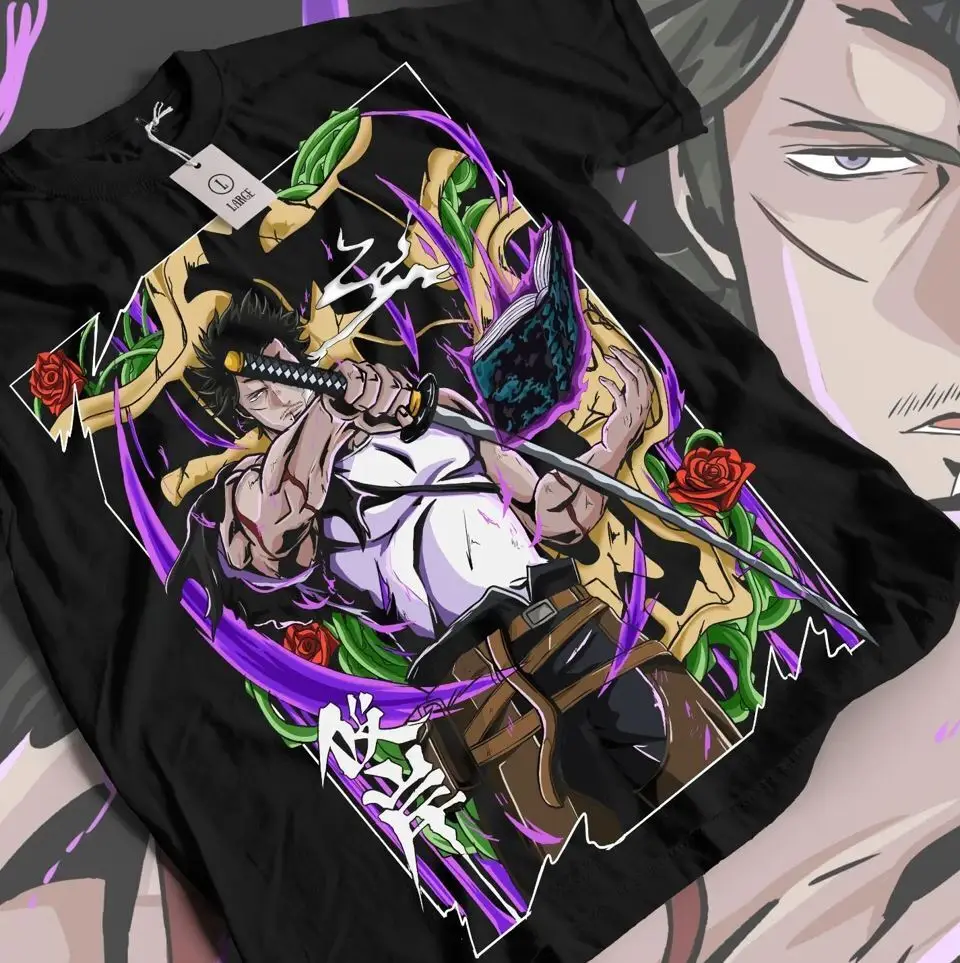 Yami Sukehiro T-shirt Black Clover Asta Yuno GirlAnime Gift Shirt Tee All Size