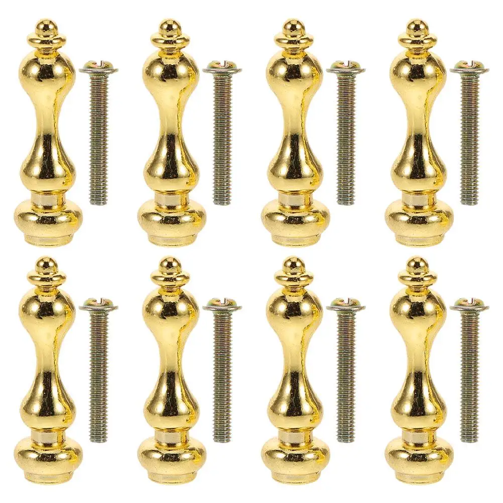 

8pcs Furniture Hardware Railing Post Decorative Column End Cap Metal Connector For Cabinet Furniture Spindles For Wine Cabinet