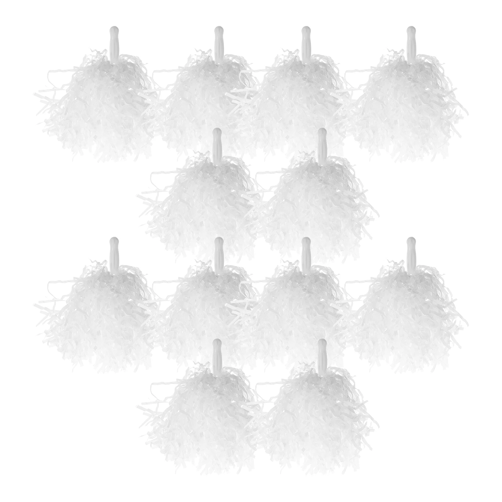 

12Pcs Cheerleading Hand-Held Flower Pom Poms Metallic Finish Cheerleader Ornaments Reusable for Multiple Events Clappers