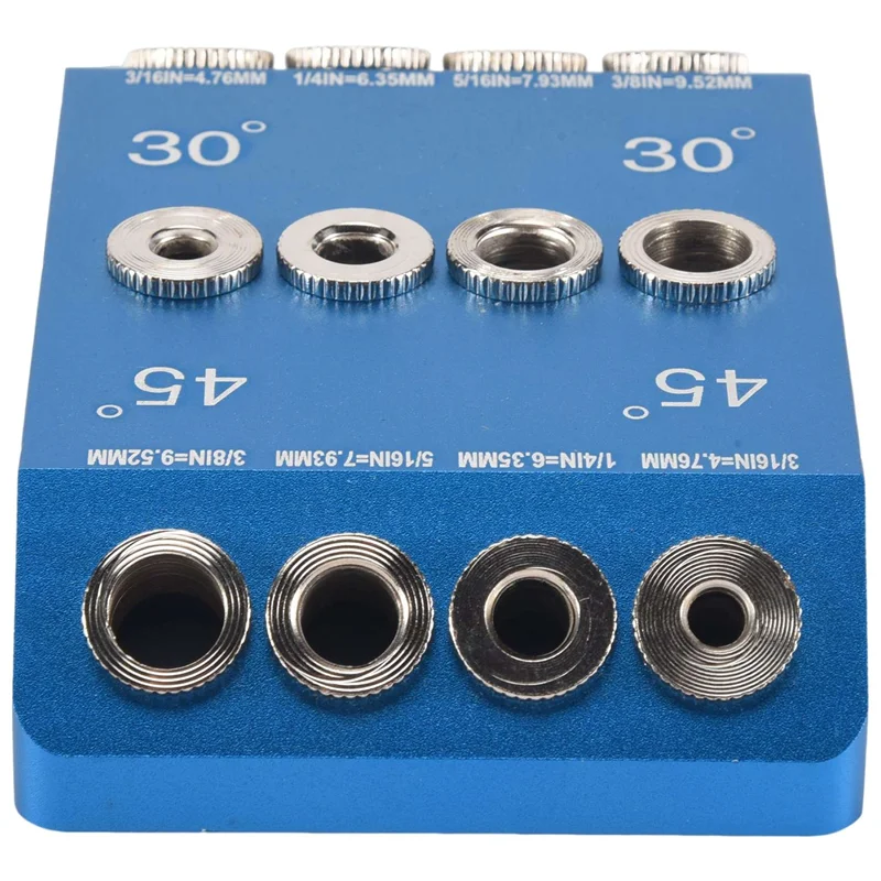 ABBY-30 Maschera guida per trapano angolata da 45 90 gradi, maschera per trapano in metallo per foratura multi-angolo, per kit di viti per ringhiera per cavi