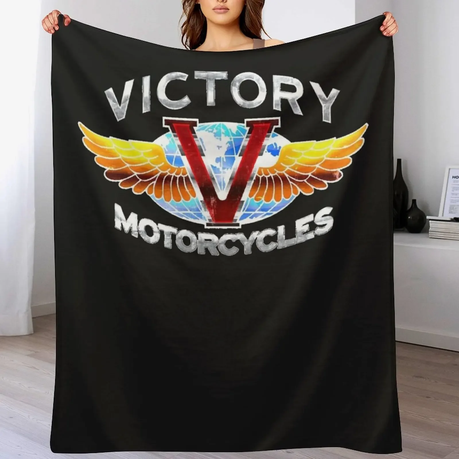

Victory motorcycles Throw Blanket warm for winter Custom For Sofa Thin anime Blankets