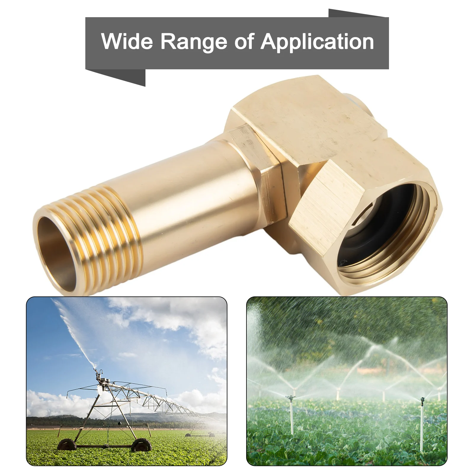 

Garden Hose Adapter Quick Connecter Brass Replacement Part Swivel Hose Reel Parts Fittings 1 Inch GHT To 0.8 Fittings Tool